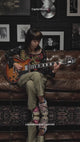 Guitarra Eléctrica Semihueca D'angelico Premier Dc Dark Iced Tea Burst